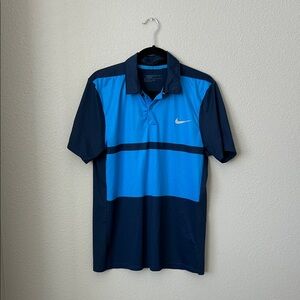 Nike Men's Two-Tone Blue Polo Golf Shirt